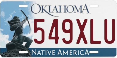 OK license plate 549XLU
