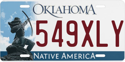 OK license plate 549XLY