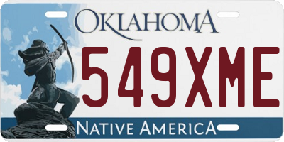 OK license plate 549XME