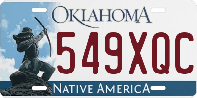 OK license plate 549XQC