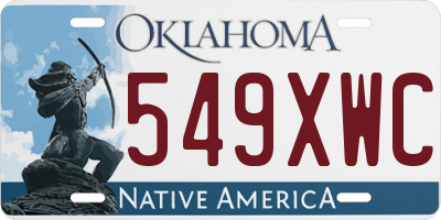 OK license plate 549XWC