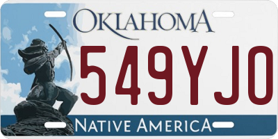 OK license plate 549YJO
