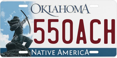 OK license plate 550ACH
