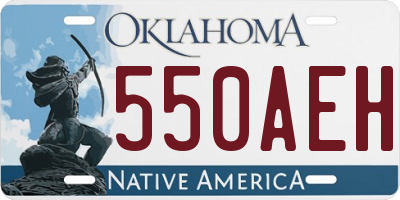 OK license plate 550AEH