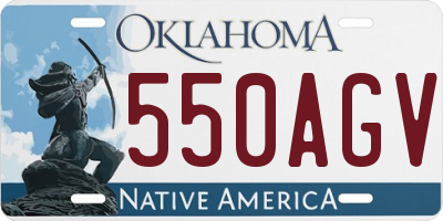 OK license plate 550AGV