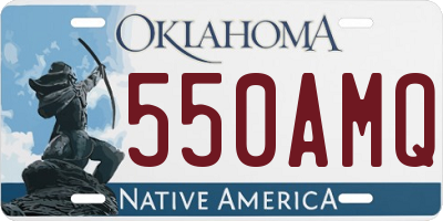 OK license plate 550AMQ