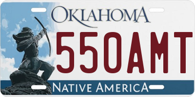 OK license plate 550AMT
