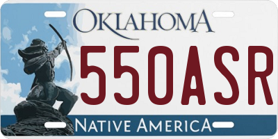 OK license plate 550ASR