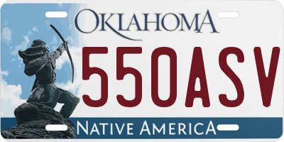 OK license plate 550ASV