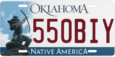 OK license plate 550BIY