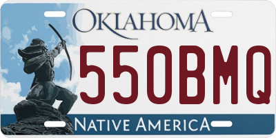 OK license plate 550BMQ