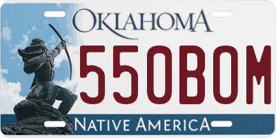 OK license plate 550BOM