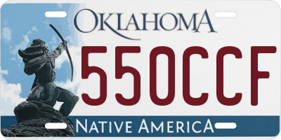 OK license plate 550CCF