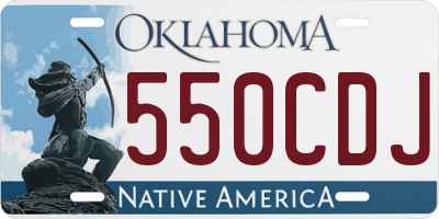 OK license plate 550CDJ