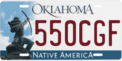 OK license plate 550CGF