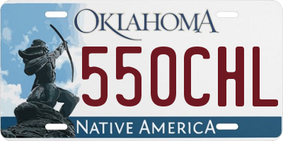 OK license plate 550CHL