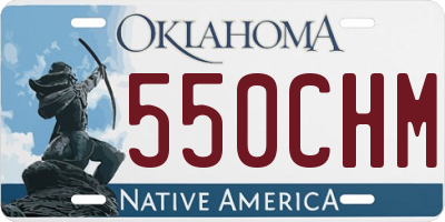OK license plate 550CHM