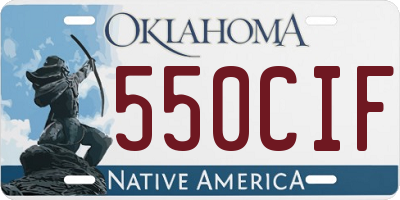 OK license plate 550CIF