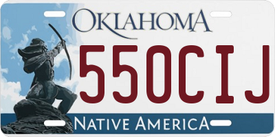 OK license plate 550CIJ