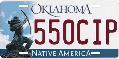 OK license plate 550CIP