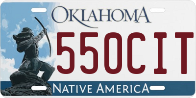 OK license plate 550CIT