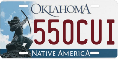 OK license plate 550CUI