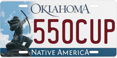 OK license plate 550CUP