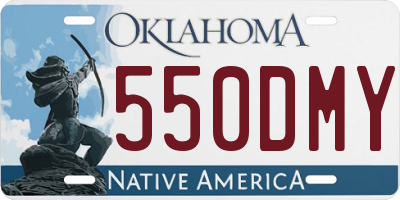 OK license plate 550DMY