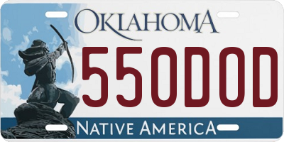 OK license plate 550DOD