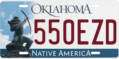 OK license plate 550EZD