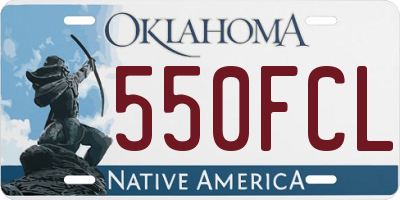 OK license plate 550FCL
