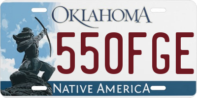 OK license plate 550FGE