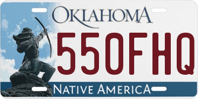 OK license plate 550FHQ