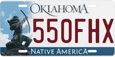OK license plate 550FHX