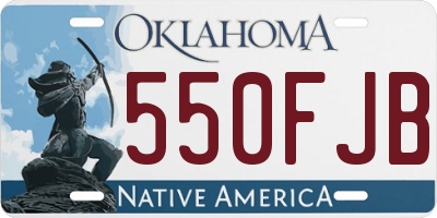 OK license plate 550FJB