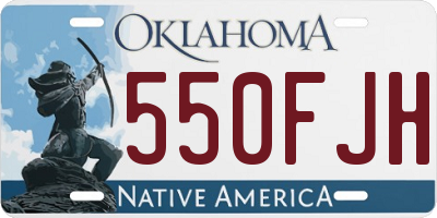 OK license plate 550FJH
