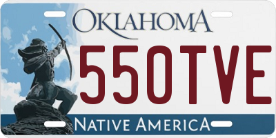OK license plate 550TVE