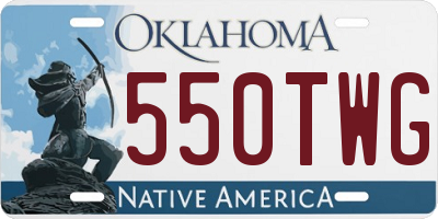 OK license plate 550TWG