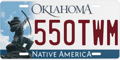 OK license plate 550TWM