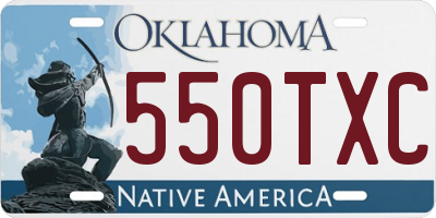 OK license plate 550TXC