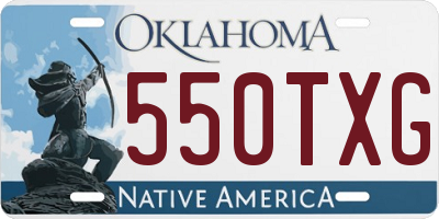 OK license plate 550TXG