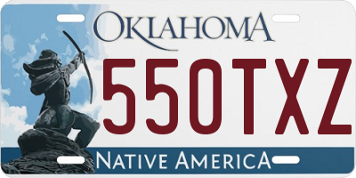 OK license plate 550TXZ