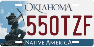 OK license plate 550TZF