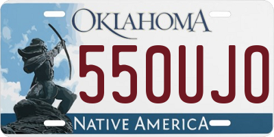 OK license plate 550UJO