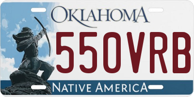 OK license plate 550VRB