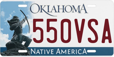 OK license plate 550VSA