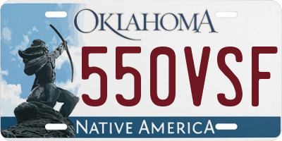 OK license plate 550VSF