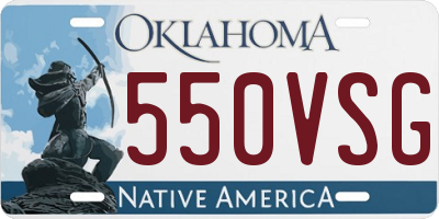 OK license plate 550VSG