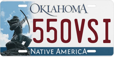 OK license plate 550VSI