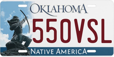 OK license plate 550VSL